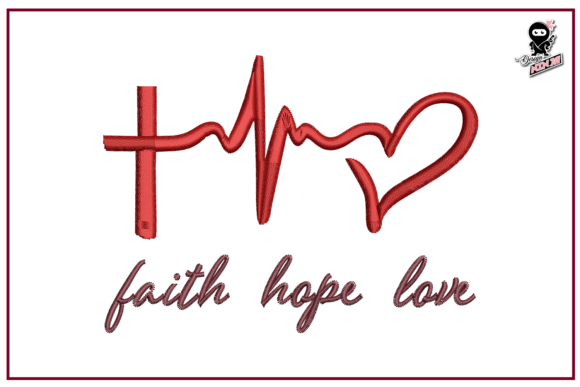 Faith Hope Love - Christian Embroidery