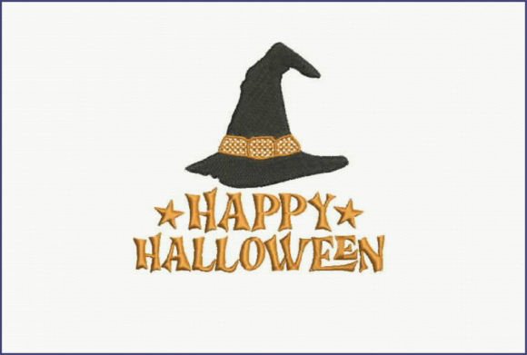 Happy Halloween Embroidery Design