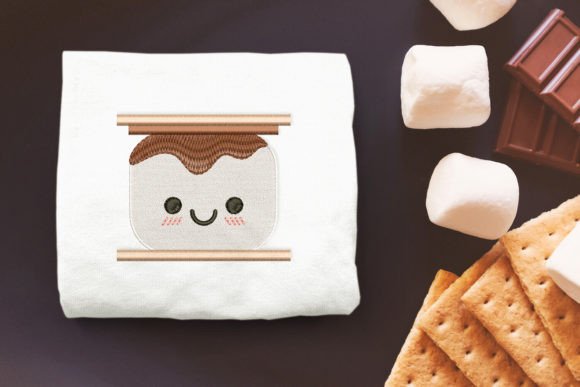 Kawaii Cartoon Smore Mini Embroidery