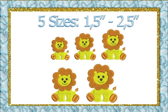 Mini Lion Machine Embroidery Design