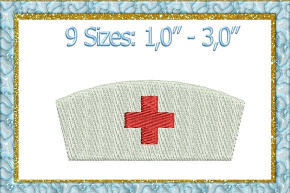 Mini Nurse Cap Machine Embroidery