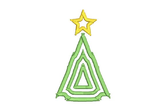 Minimalist Christmas Tree Embroidery