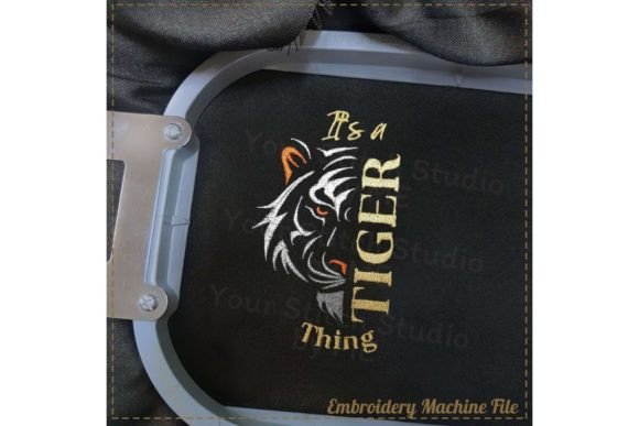 Tiger Mascot Embroidery Design