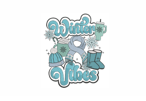 Winter Vibes Machine Embroidery Design